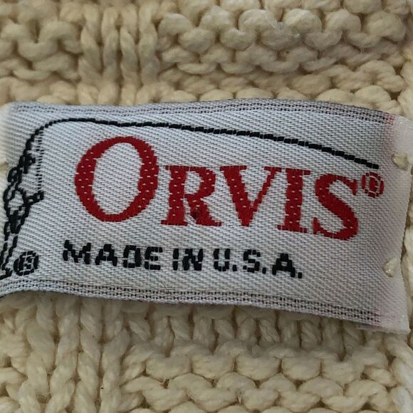 Orvis Women's Cream Cotton Crewneck Sweater Medium - Picture 7 of 7